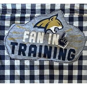 Montana State University Blue Check Shirt 12 Month Bobcat Fan In Training Baby